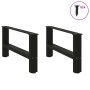 Patas para mesa de centro de acero negro 2 uds 30×60 cm