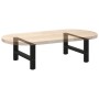 Patas para mesa de centro de acero negro 2 uds 30×60 cm