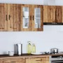 Armario de pared para cocina puerta cristal Porto madera vieja