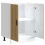 Mueble bajo de cocina porto roble artesano madera reconstituida