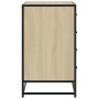 Cajonera de madera contrachapada color roble sonoma 70x41x70 cm