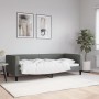 Sofá cama sin colchón tela gris oscuro 90x200 cm
