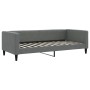Sofá cama sin colchón tela gris oscuro 90x200 cm