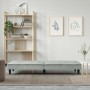 Sofá cama con portavasos terciopelo gris claro