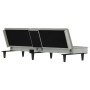 Sofá cama con portavasos terciopelo gris claro