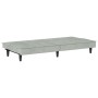 Sofá cama con portavasos terciopelo gris claro