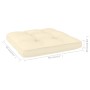 Sillas de jardín cojines 2 uds crema madera de pino impregnada