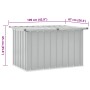 Caja de almacenaje para jardín gris 109x67x65 cm