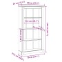 Estantería 4 niveles Corona Range de pino mexicano 80x29x150 cm