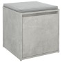 Cajón taburete madera contrachapada gris hormigón 40,5x40x40 cm