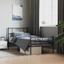 Estructura cama sin colchón con estribo metal negro 100x200 cm