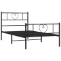 Estructura cama sin colchón con estribo metal negro 100x200 cm