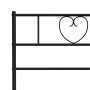 Estructura cama sin colchón con estribo metal negro 100x200 cm