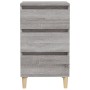 Mesita de noche madera contrachapada gris Sonoma 40x35x70 cm