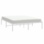 Estructura de cama sin colchón metal blanco 140x190 cm