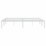 Estructura de cama sin colchón metal blanco 140x190 cm