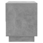 Mesita de noche madera contrachapada gris hormigón 45x34x44 cm