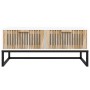 Mesa de centro hierro y madera contrachapada blanco 80x40x35 cm