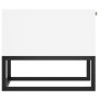 Mesa de centro hierro y madera contrachapada blanco 80x40x35 cm