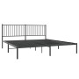Estructura cama sin colchón con cabecero metal negro 180x200 cm