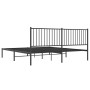 Estructura cama sin colchón con cabecero metal negro 180x200 cm