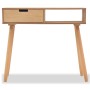 Mesa consola de madera maciza de pino 80x30x72 cm marrón