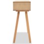 Mesa consola de madera maciza de pino 80x30x72 cm marrón