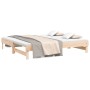 Sofá cama extraíble madera maciza de pino 2x(75x190) cm