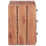 Mesita de noche con 3 cajones madera maciza caoba 35x25x35 cm
