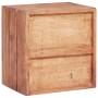 Mesita de noche con 3 cajones madera maciza caoba 35x25x35 cm