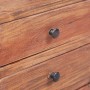 Mesita de noche con 3 cajones madera maciza caoba 35x25x35 cm