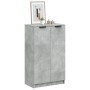 Mueble zapatero madera contrachapada gris hormigón 59x35x100 cm