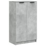 Mueble zapatero madera contrachapada gris hormigón 59x35x100 cm