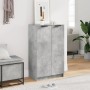 Mueble zapatero madera contrachapada gris hormigón 59x35x100 cm