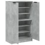 Mueble zapatero madera contrachapada gris hormigón 59x35x100 cm