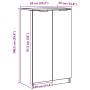 Mueble zapatero madera contrachapada gris hormigón 59x35x100 cm