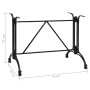 Pata de mesa de bistró aluminio fundido negro 93x60x72 cm