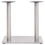 Pata de mesa de bistró acero inoxidable plateado 70x40x72 cm
