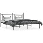 Estructura cama sin colchón con cabecero metal negro 180x200 cm