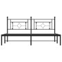 Estructura cama sin colchón con cabecero metal negro 180x200 cm