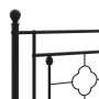 Estructura cama sin colchón con cabecero metal negro 180x200 cm