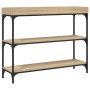 Mesa consola con estantes roble Sonoma 100x30x80 cm