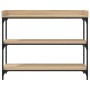 Mesa consola con estantes roble Sonoma 100x30x80 cm