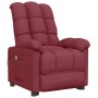 Sillón de masaje de tela rojo tinto