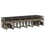 Set comedor de jardín 17 pzas y cojines ratán sintético gris