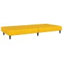 Sofá cama de 2 plazas terciopelo amarillo