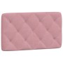 Estructura de cama sin colchón terciopelo rosa 90x200 cm