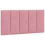 Estructura de cama sin colchón terciopelo rosa 100x200 cm