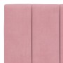 Estructura de cama sin colchón terciopelo rosa 100x200 cm