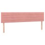 Estructura de cama sin colchón terciopelo rosa 120x190 cm